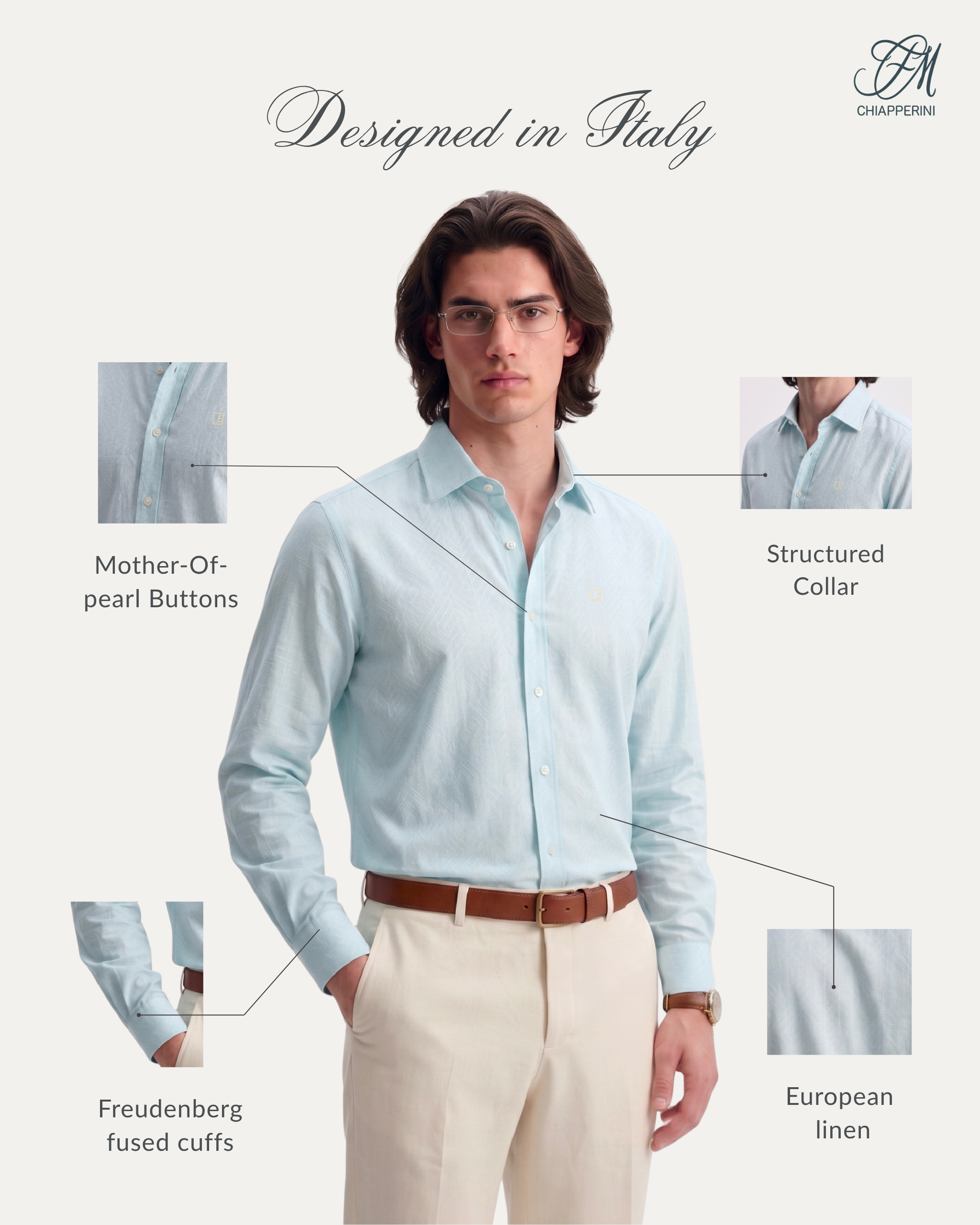 Palladio Linen Jacquard Shirt