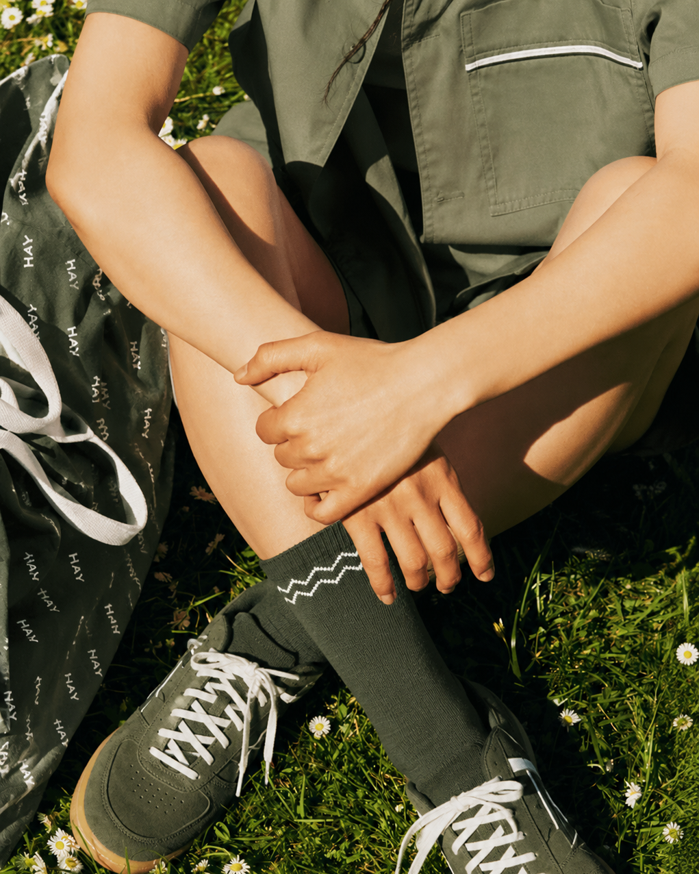 Signature Supima Socks - Olive Green