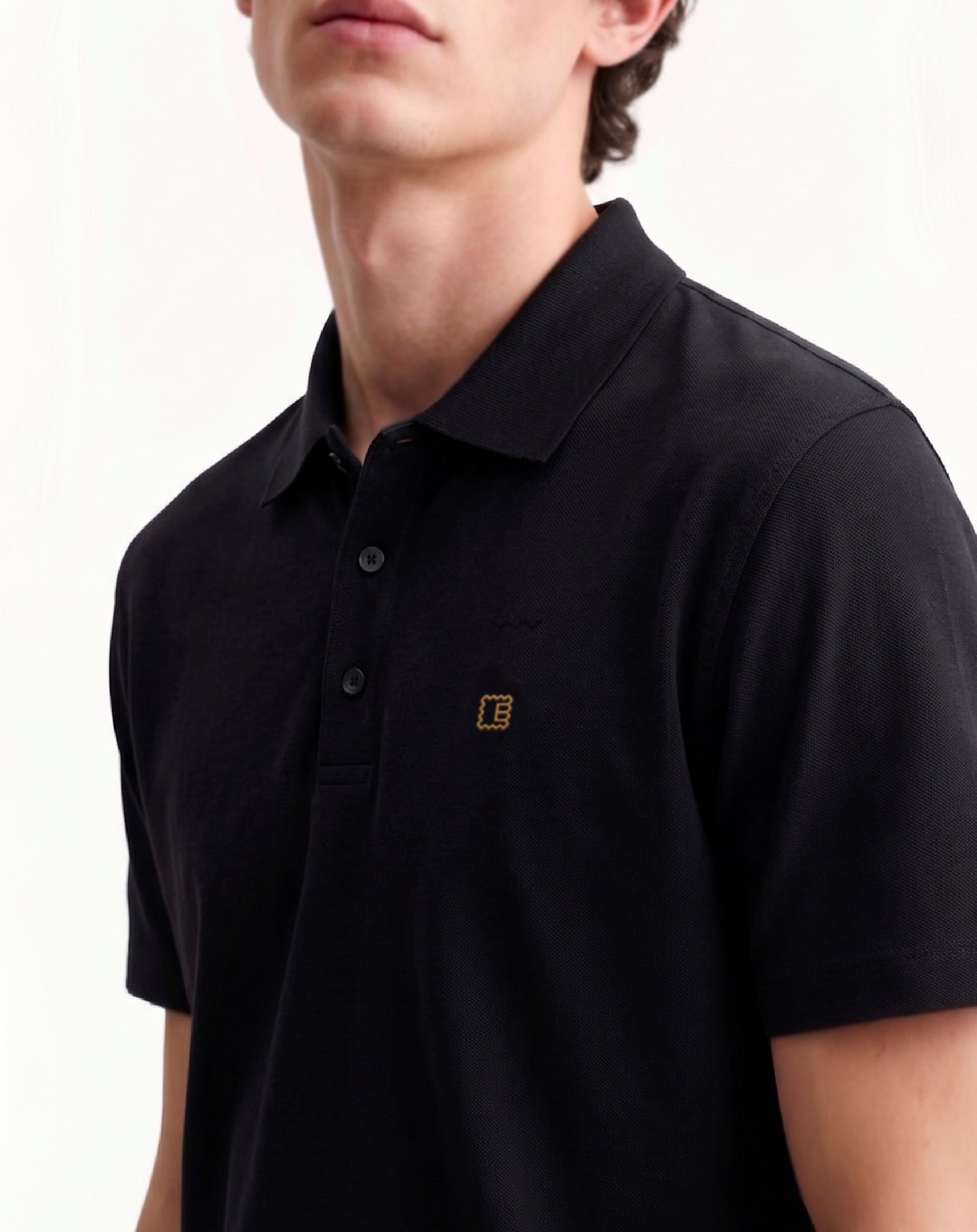Nero Supima Polo