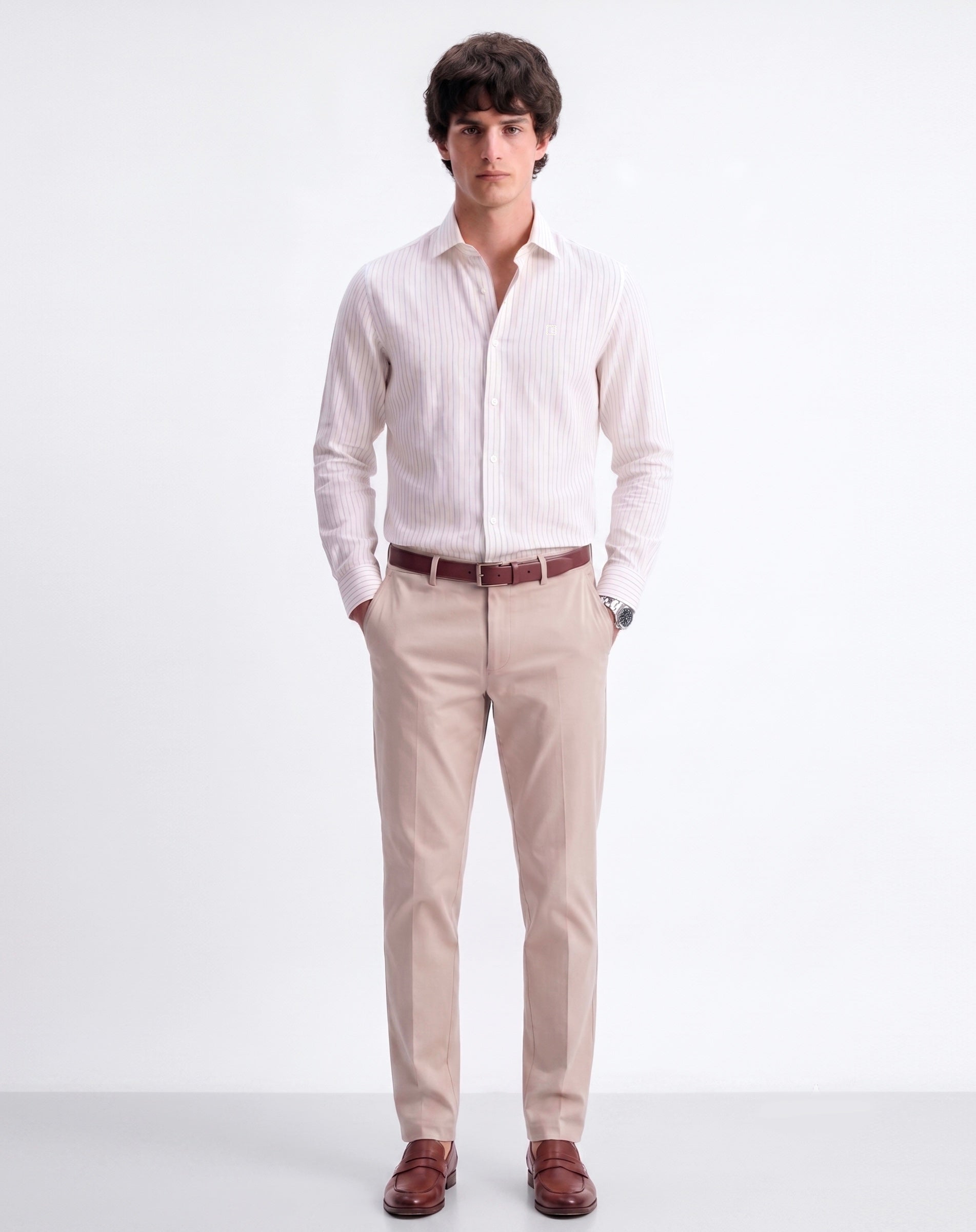 Bianco Linen Stripes