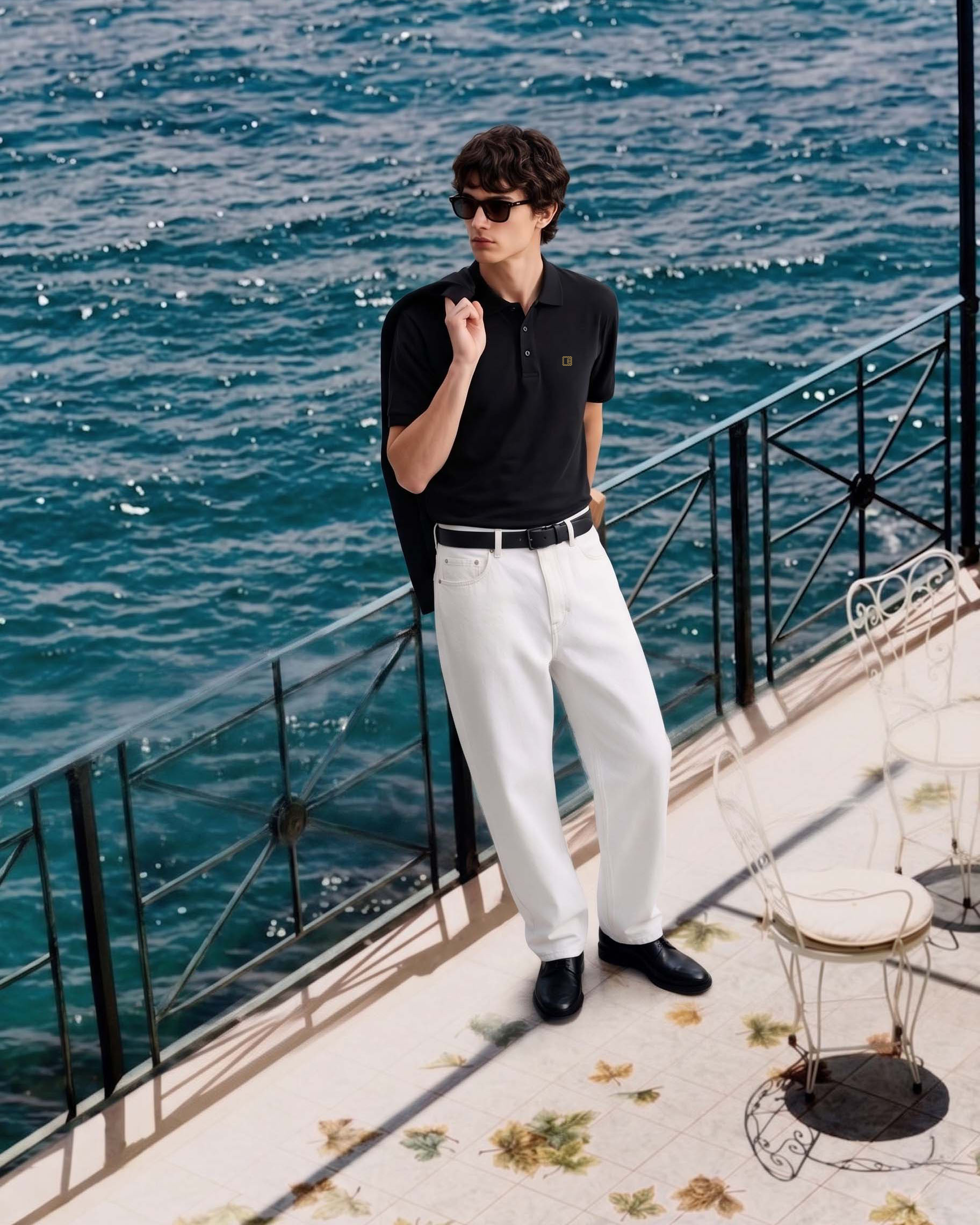 Nero Supima Polo