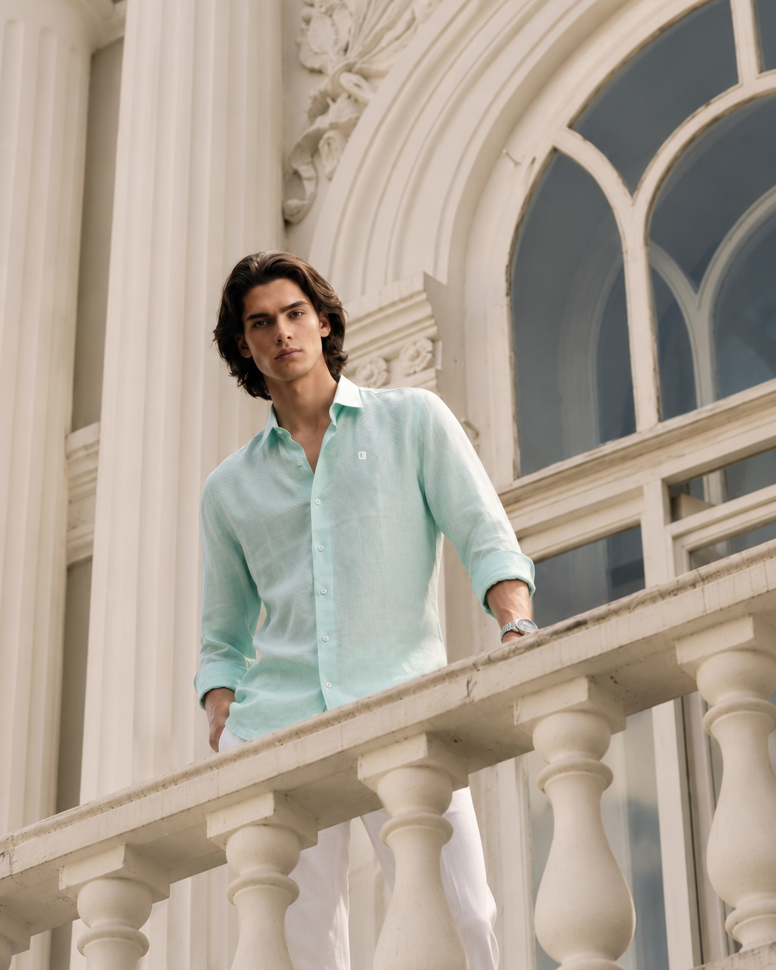 Palladio Linen Jacquard Shirt