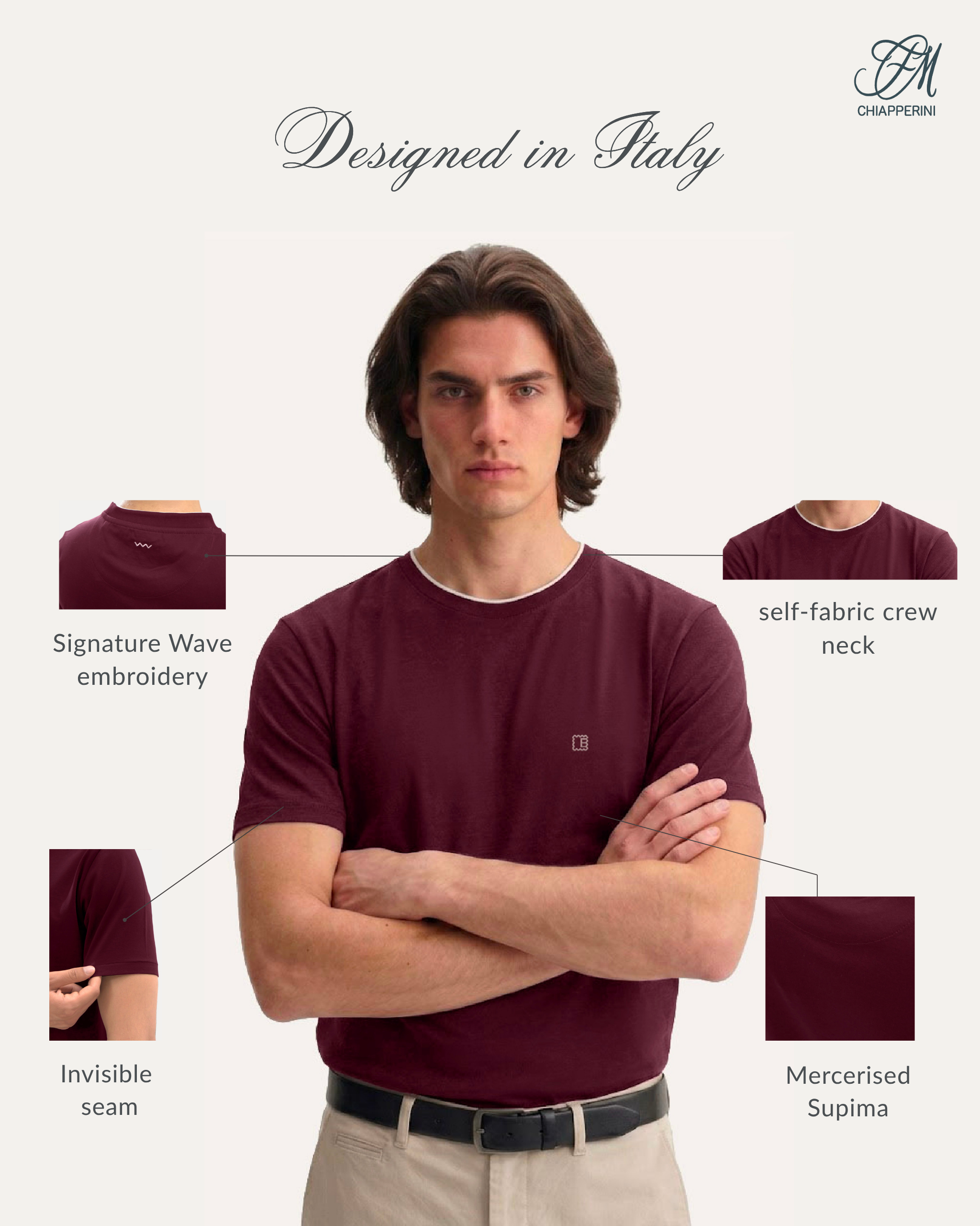 Tramonto Supima Crewneck T-shirt