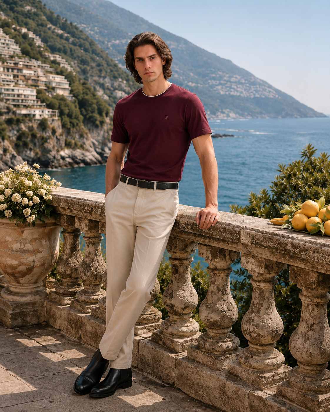 Tramonto Supima Crewneck T-shirt