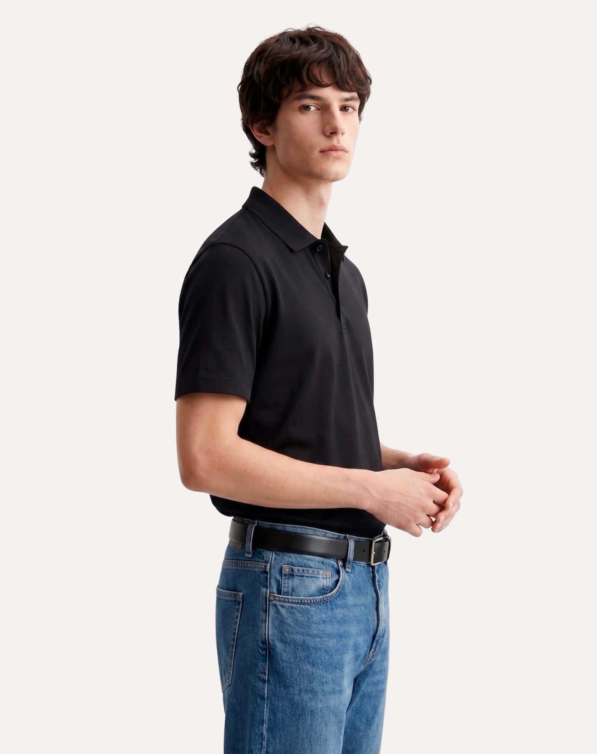 Nero Supima Polo