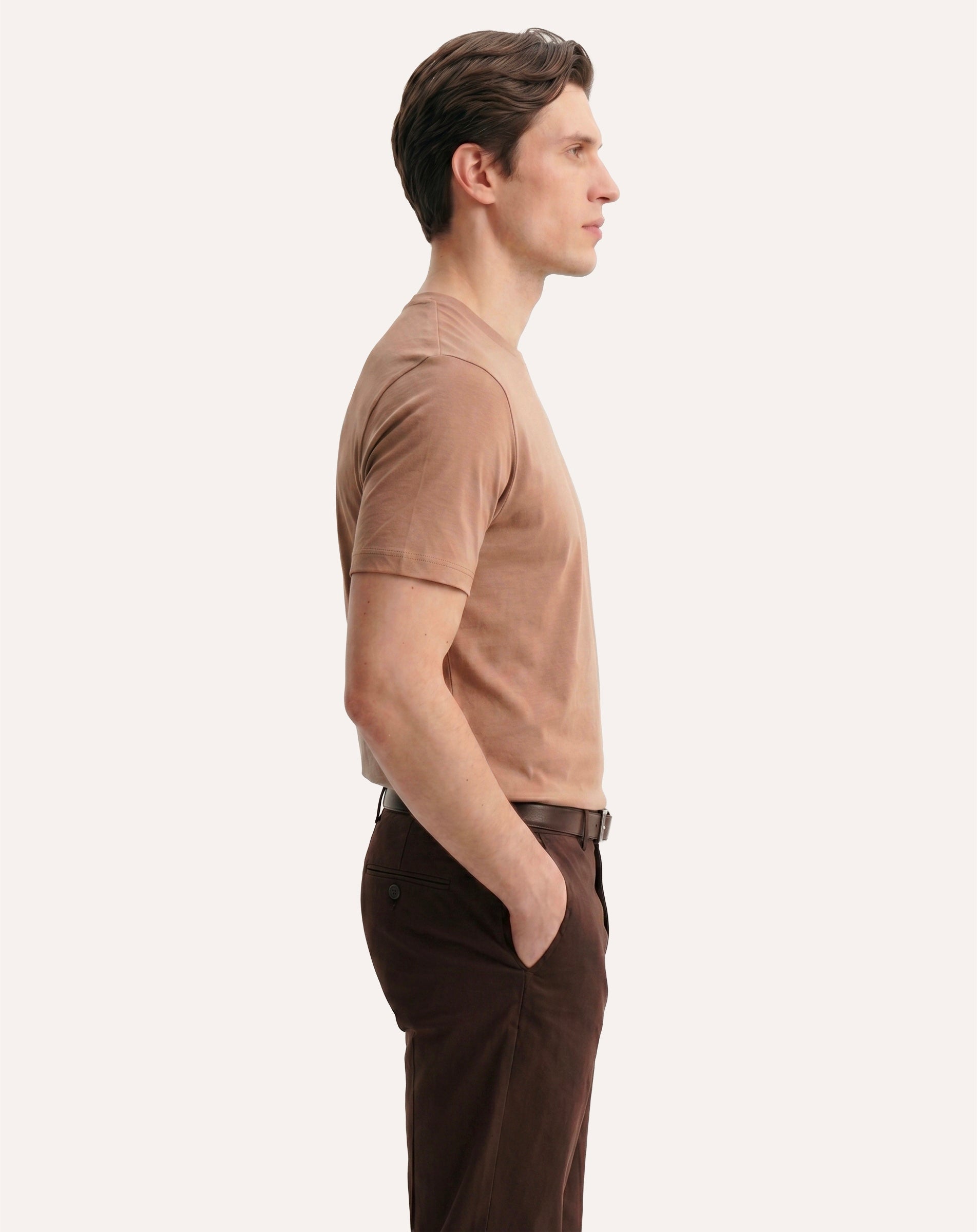 Espresso Supima Crewneck T-shirt