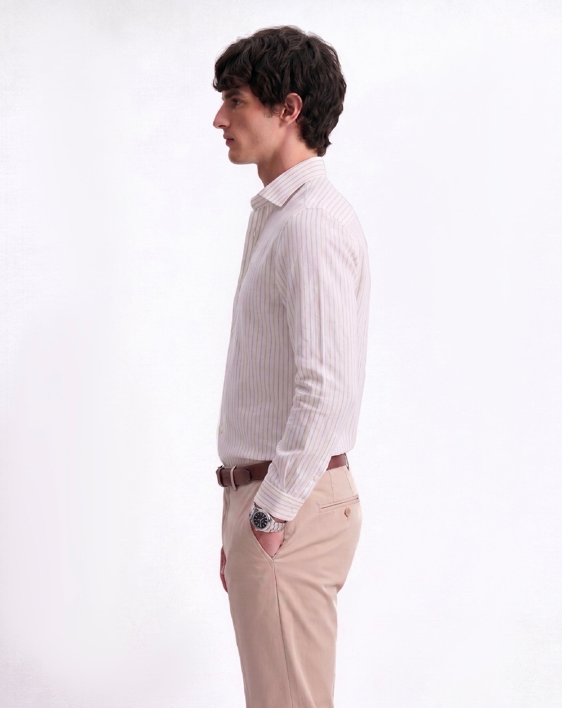 Bianco Linen Stripes